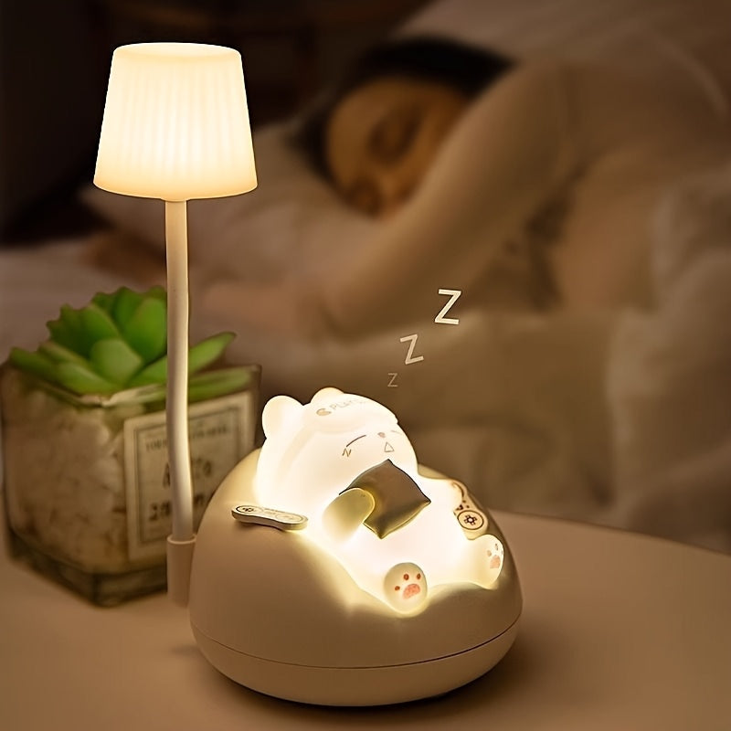 Cute Cat - Shaped Night Light, 3 - Level Brightness Adjustable, Tap to Light Up. Warm Light for Sleep & Atmosphere.