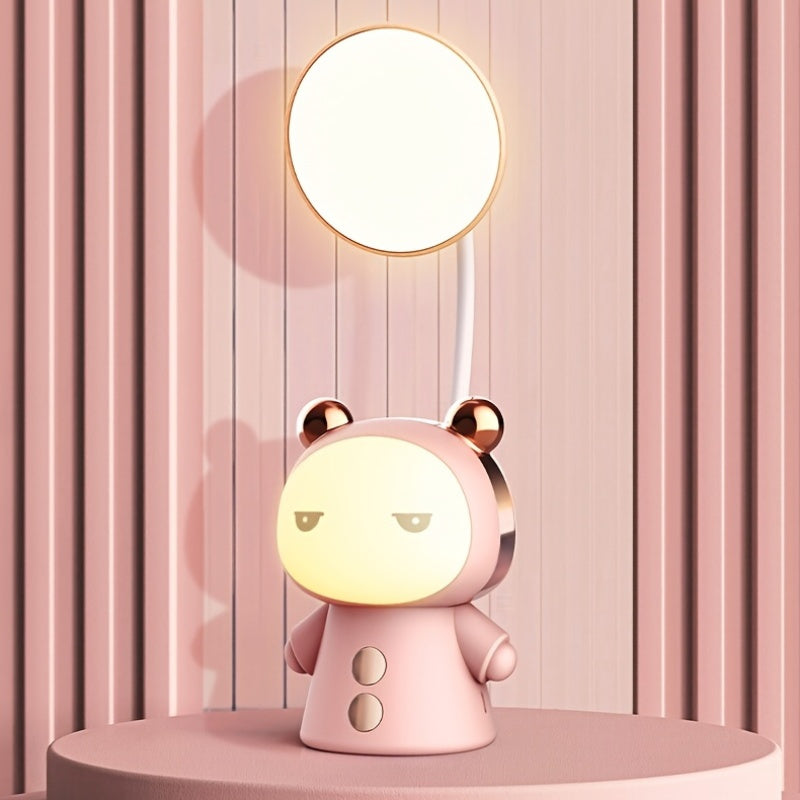 [Unlimited Cuteness] Auspicious Doll Table Lamp | Foldable Rechargeable Eye Protection Bedside Lamp Supports USB Multiple Charging Modes Three Colors For Your Choice Three Levels Of Brightness Adjustable As You Want