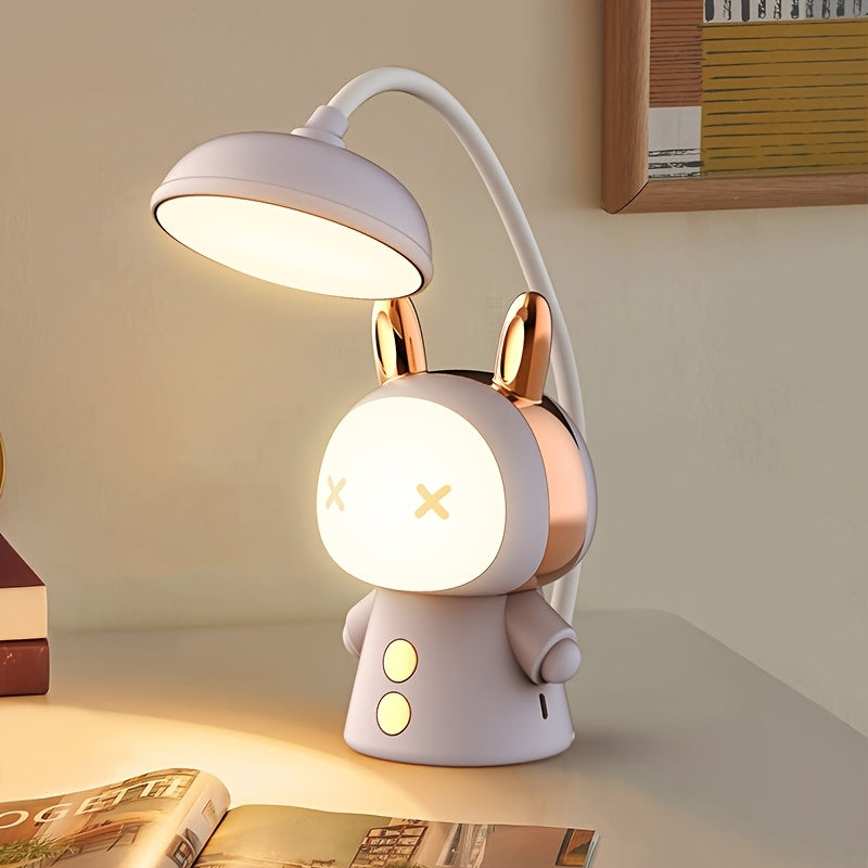 [Unlimited Cuteness] Auspicious Doll Table Lamp | Foldable Rechargeable Eye Protection Bedside Lamp Supports USB Multiple Charging Modes Three Colors For Your Choice Three Levels Of Brightness Adjustable As You Want