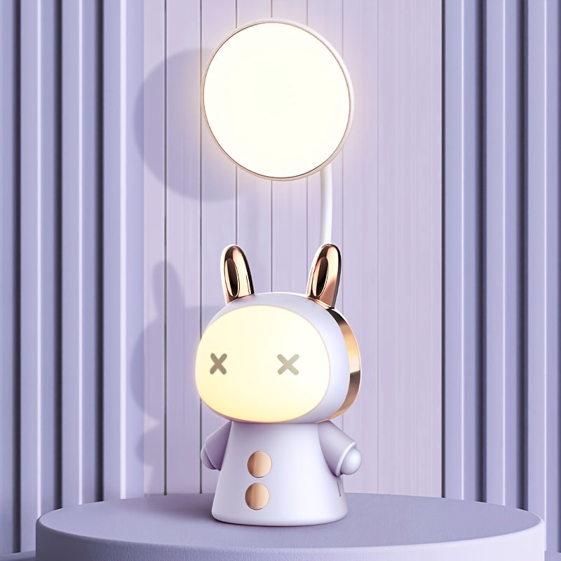 [Unlimited Cuteness] Auspicious Doll Table Lamp | Foldable Rechargeable Eye Protection Bedside Lamp Supports USB Multiple Charging Modes Three Colors For Your Choice Three Levels Of Brightness Adjustable As You Want
