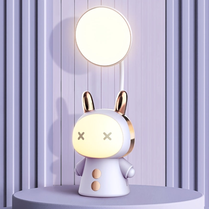 [Unlimited Cuteness] Auspicious Doll Table Lamp | Foldable Rechargeable Eye Protection Bedside Lamp Supports USB Multiple Charging Modes Three Colors For Your Choice Three Levels Of Brightness Adjustable As You Want