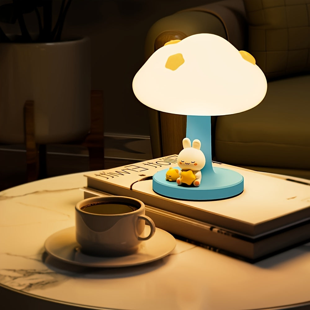 1pc Cloud LED Smart Light, USB Rechargeable Atmospheric Night Light, 3-Level Dimmable Lighting, 3-Level Brightness Adjustable Decorative Light, Office Light, Cute Sleep Bedside Light, Suitable for Bedrooms, Living Rooms, and Holiday Gifts, Bedroom