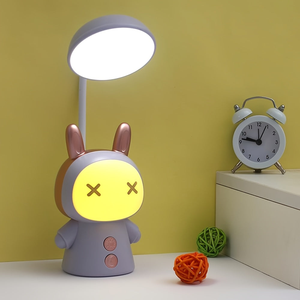 [Unlimited Cuteness] Auspicious Doll Table Lamp | Foldable Rechargeable Eye Protection Bedside Lamp Supports USB Multiple Charging Modes Three Colors For Your Choice Three Levels Of Brightness Adjustable As You Want