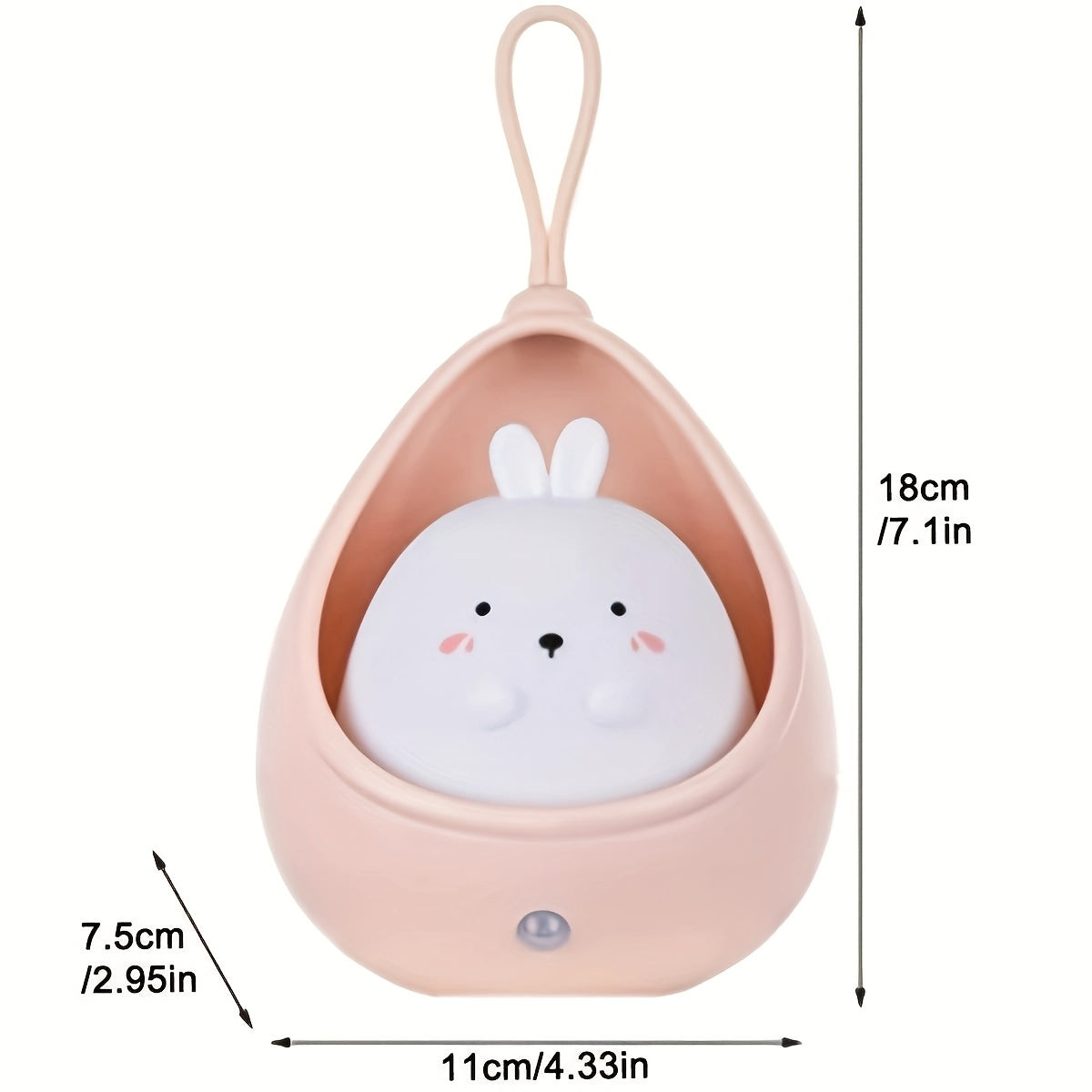 Smart Night Light Motion Sensor Warm Light USB Rechargeable Cute Animal LED Desk Lamp Gifts Silicone Wall Lights for Bedroom, Modern Style, Solid Color, USB Powered, Lithium Battery, Plastic Shade, Tabletop Mounting, Downlight Lighting Method, Switch