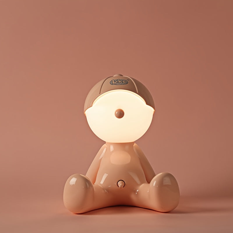 3-Color USB Lights - Adjustable Brightness & Color, RGB Cartoon Head USB Lights - Button Control, Durable ABS Material, Perfect for Bedroom or Living Room Decor, Unique Gift Idea for Friends and Family, Compatible with Laptops, USB Accessories, Best