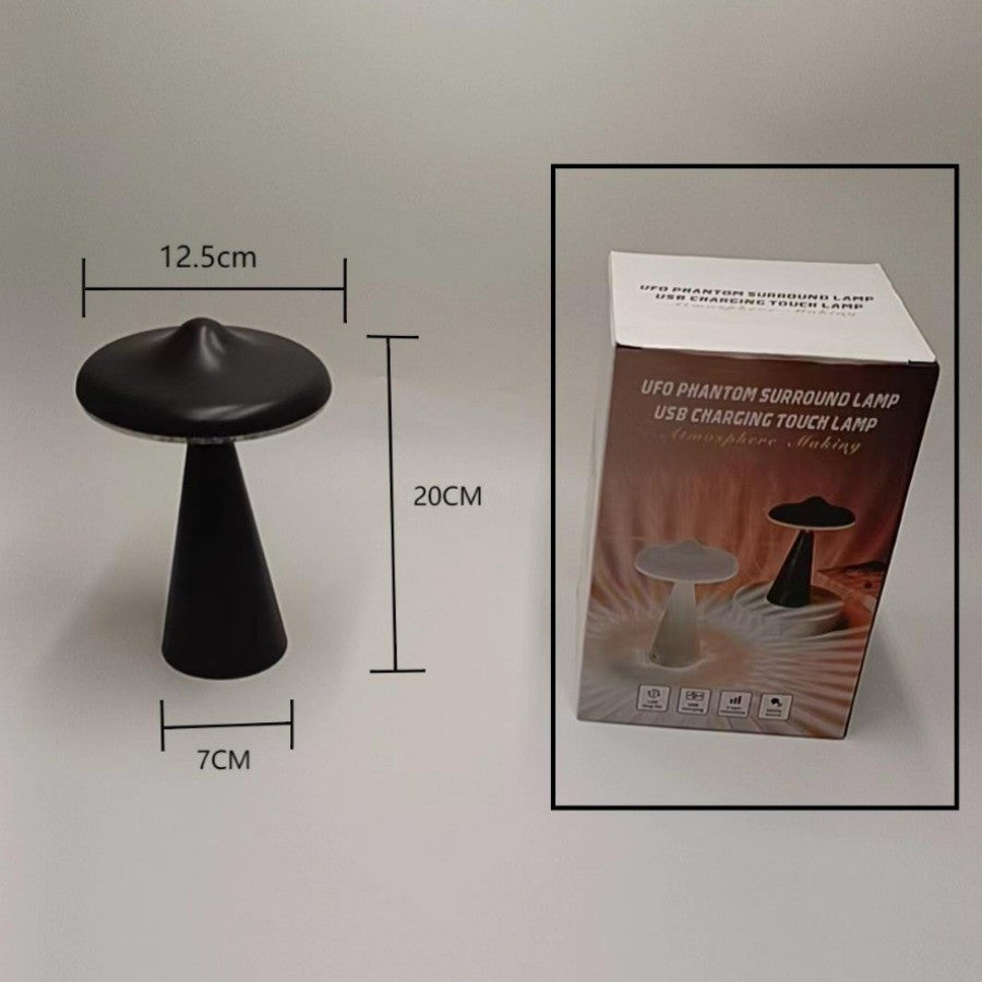 UFO Mushroom Table Lamp - Modern Dimmable Desk Light with Rechargeable Battery, Cute Camping Atmosphere for Bedroom, Night Light for Bedside or Restaurant Decor, Camping Decor | Modern Desk Lamp | Plastic Construction, Desk Lamps for Bedroo