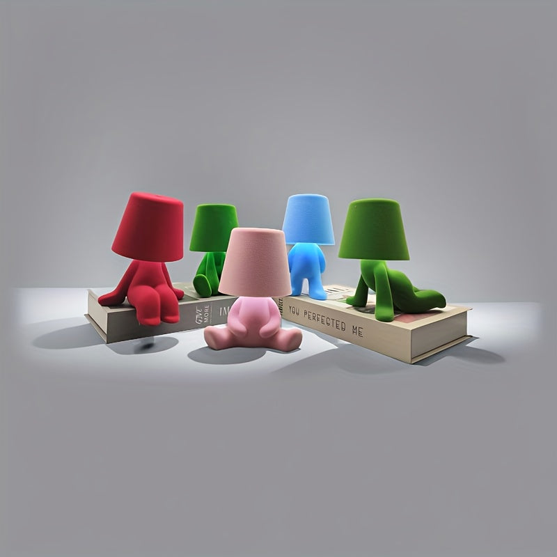 1pc, Colorful Creative Felt Lamp, Home Decor Table Lamp, Bedroom Living Room Ornament, LED Rechargeable with Touch Switch, Adjustable Brightness, Three-Color Dimming, Artistic Display, Bedside Ambiance Night Light, Perfect for Holiday Gifts, Dining Bar