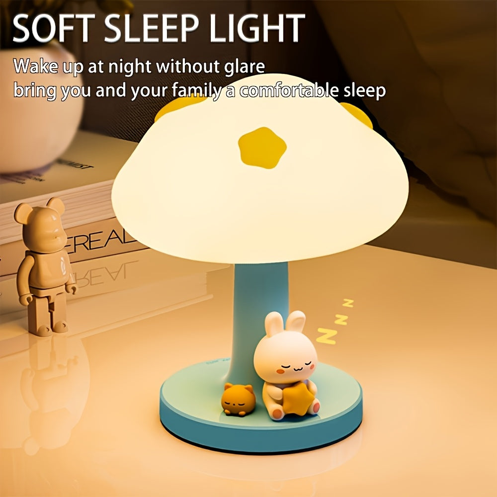 1pc Cloud LED Smart Light, USB Rechargeable Atmospheric Night Light, 3-Level Dimmable Lighting, 3-Level Brightness Adjustable Decorative Light, Office Light, Cute Sleep Bedside Light, Suitable for Bedrooms, Living Rooms, and Holiday Gifts, Bedroom