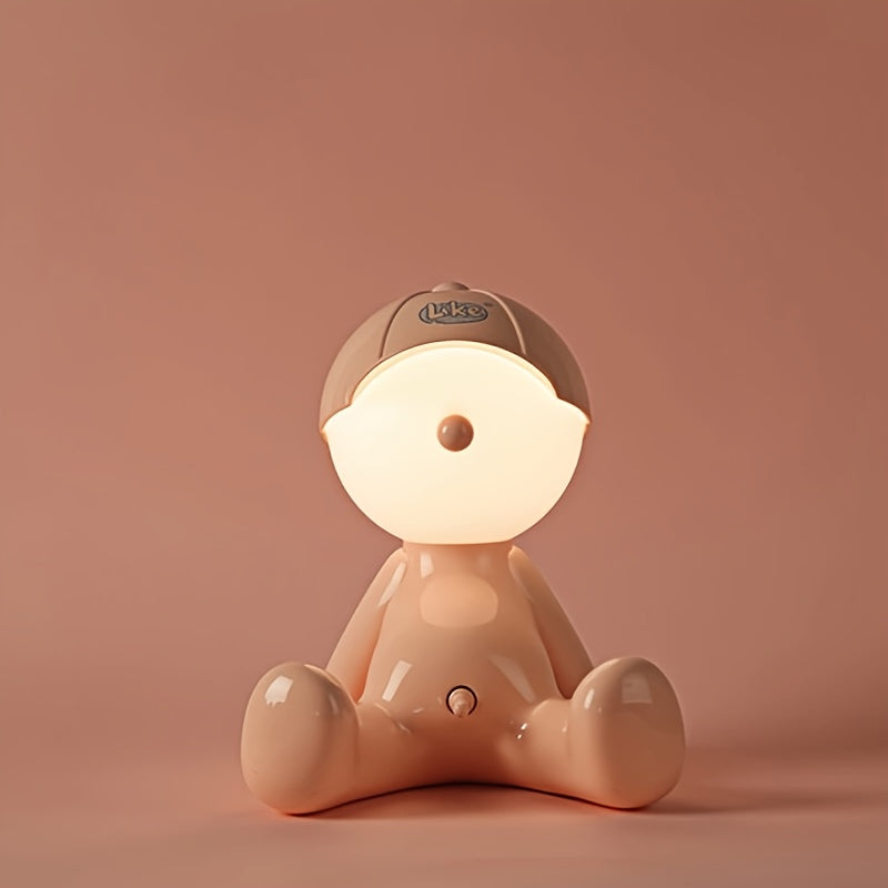3-Color USB Lights - Adjustable Brightness & Color, RGB Cartoon Head USB Lights - Button Control, Durable ABS Material, Perfect for Bedroom or Living Room Decor, Unique Gift Idea for Friends and Family, Compatible with Laptops, USB Accessories, Best