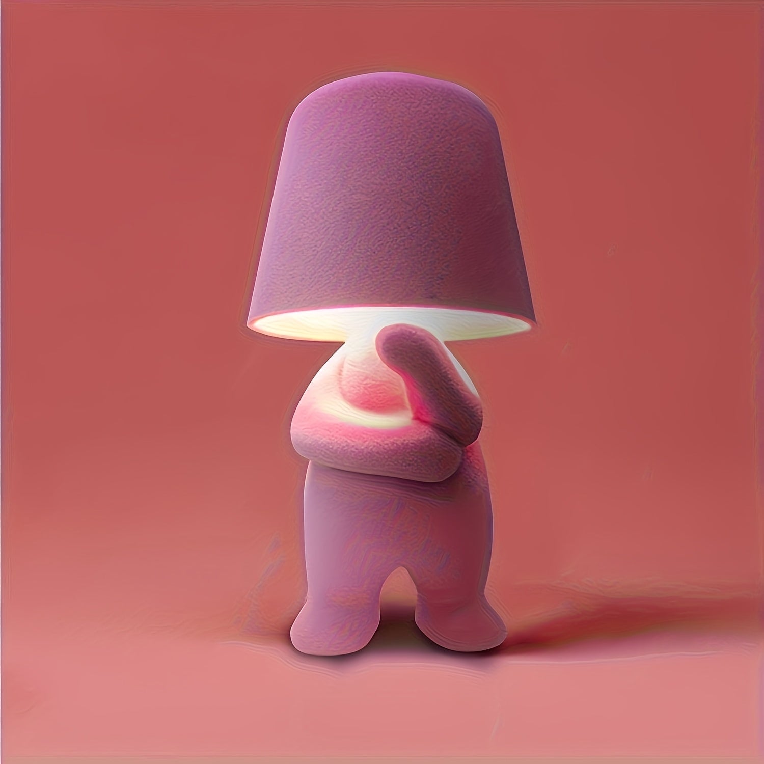 WattUp Rechargeable LED Plush Table Lamp - Colorful Cartoon Animal Design, USB-Powered Soft Night Light for Bedroom, Living Room, Dining & Bar Decor, Cute Lights, Playful Lampshade, Decorative Lampshade