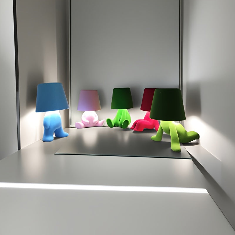 1pc, Colorful Creative Felt Lamp, Home Decor Table Lamp, Bedroom Living Room Ornament, LED Rechargeable with Touch Switch, Adjustable Brightness, Three-Color Dimming, Artistic Display, Bedside Ambiance Night Light, Perfect for Holiday Gifts, Dining Bar
