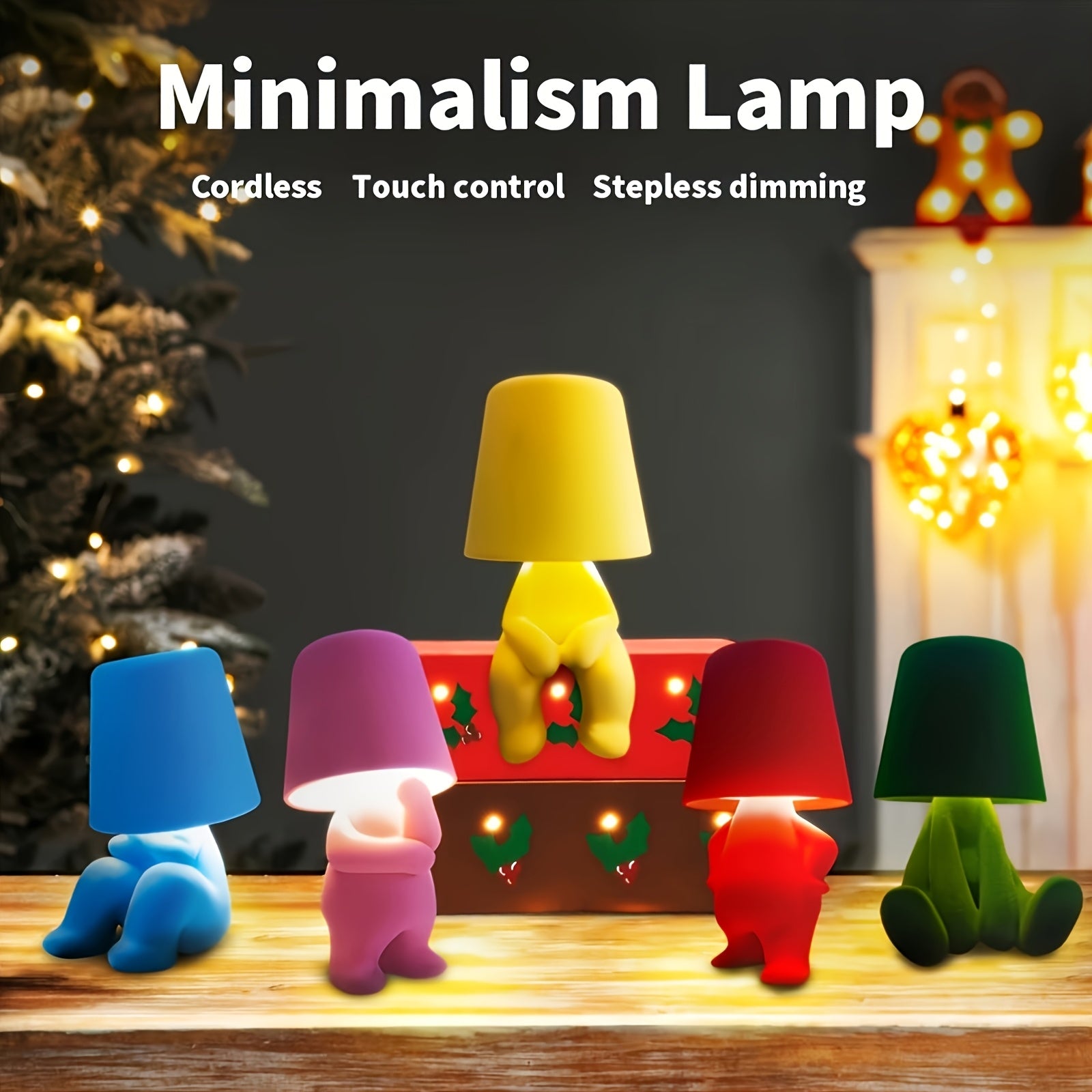 WattUp Rechargeable LED Plush Table Lamp - Colorful Cartoon Animal Design, USB-Powered Soft Night Light for Bedroom, Living Room, Dining & Bar Decor, Cute Lights, Playful Lampshade, Decorative Lampshade