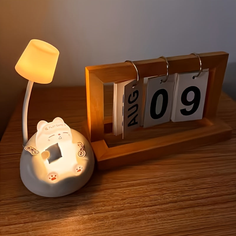 Cute Cat - Shaped Night Light, 3 - Level Brightness Adjustable, Tap to Light Up. Warm Light for Sleep & Atmosphere.