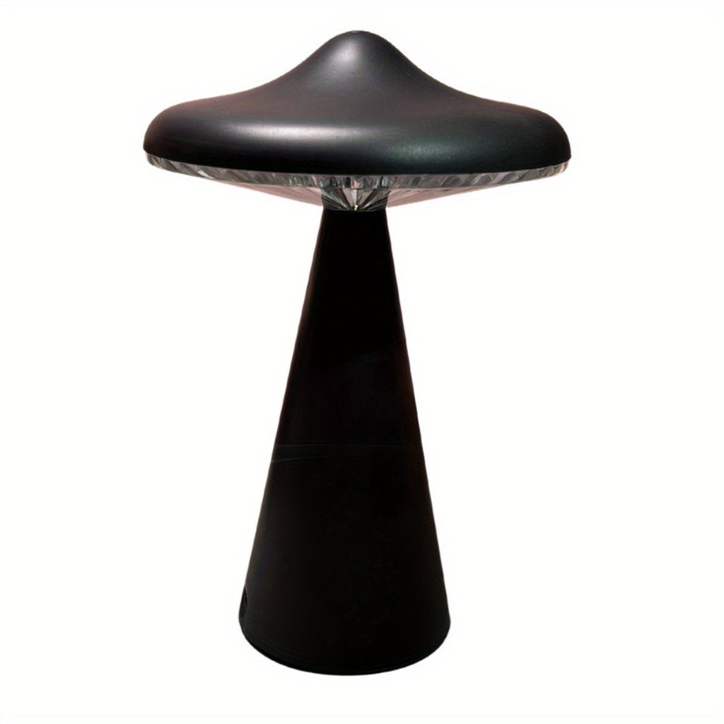 UFO Mushroom Table Lamp - Modern Dimmable Desk Light with Rechargeable Battery, Cute Camping Atmosphere for Bedroom, Night Light for Bedside or Restaurant Decor, Camping Decor | Modern Desk Lamp | Plastic Construction, Desk Lamps for Bedroo