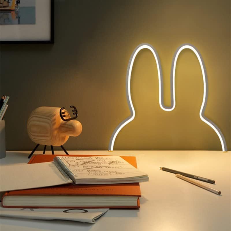 1pc Cute Rabbit LED Wall Lamp - USB Plug-in, Three-Color Dimmable Night Light for Bedroom, Office, Study Room Decor, Ideal Gift for Mother'S Day & Valentine'S Day, Study Room Light | Playful Design | USB Powered Lamp, Rabbit Night Light