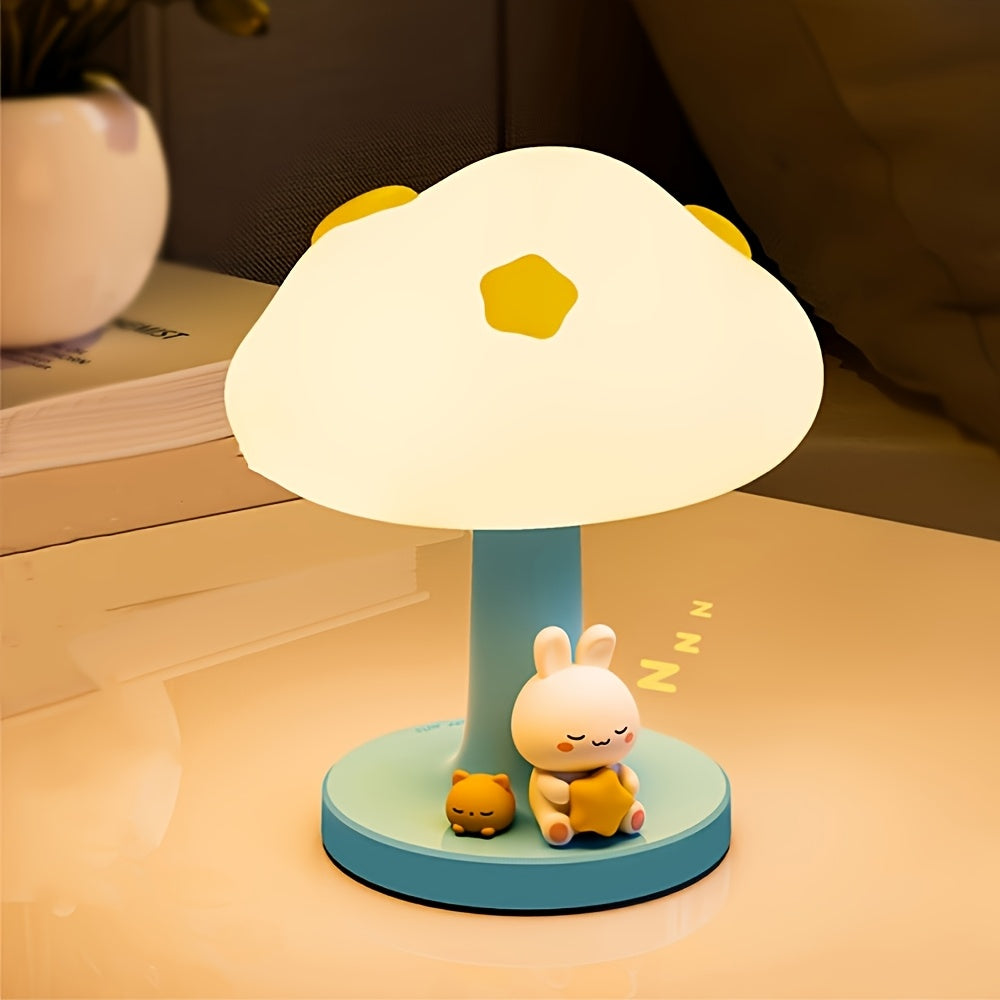 1pc Cloud LED Smart Light, USB Rechargeable Atmospheric Night Light, 3-Level Dimmable Lighting, 3-Level Brightness Adjustable Decorative Light, Office Light, Cute Sleep Bedside Light, Suitable for Bedrooms, Living Rooms, and Holiday Gifts, Bedroom