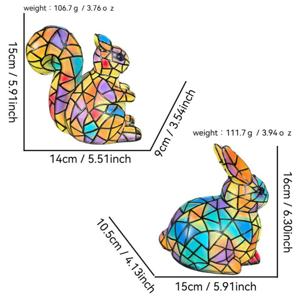 Cute Rabbit Night Light Resin Bedroom Lamp Living Room Decor Study Ambient Lighting