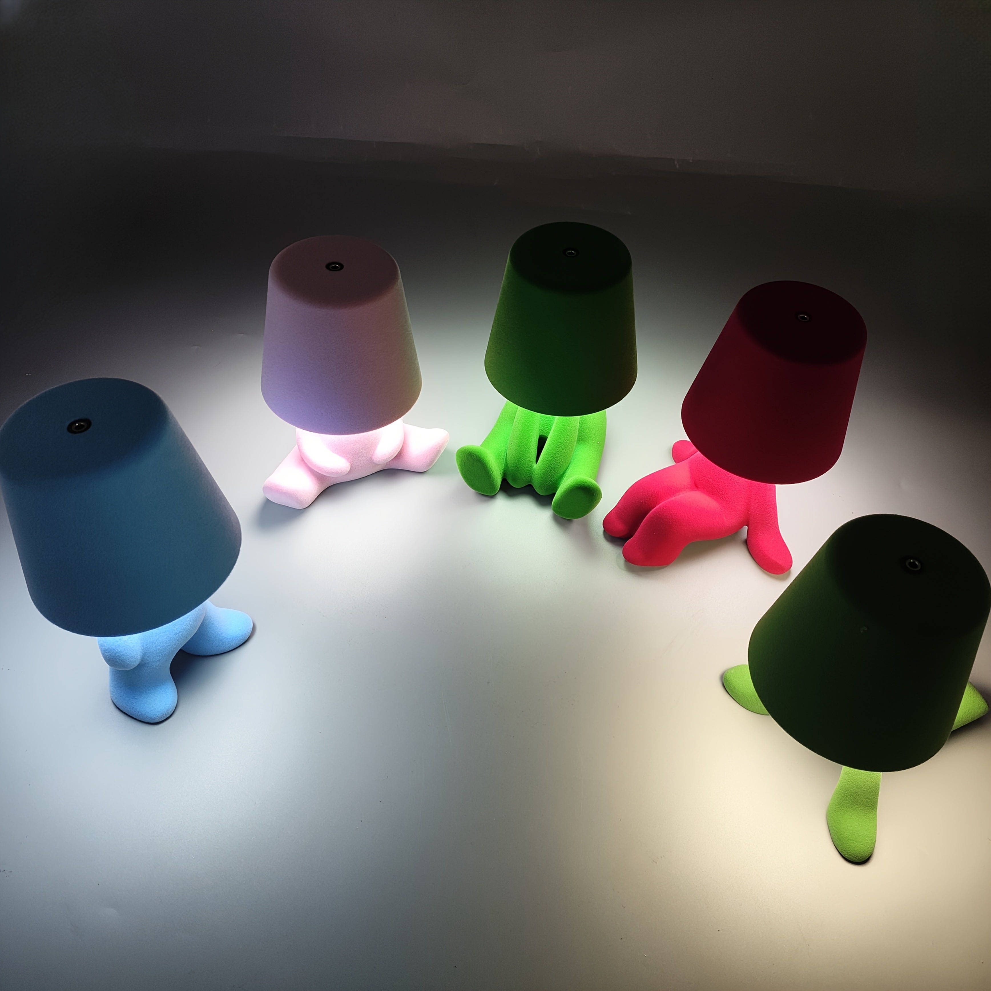 1pc, Colorful Creative Felt Lamp, Home Decor Table Lamp, Bedroom Living Room Ornament, LED Rechargeable with Touch Switch, Adjustable Brightness, Three-Color Dimming, Artistic Display, Bedside Ambiance Night Light, Perfect for Holiday Gifts, Dining Bar