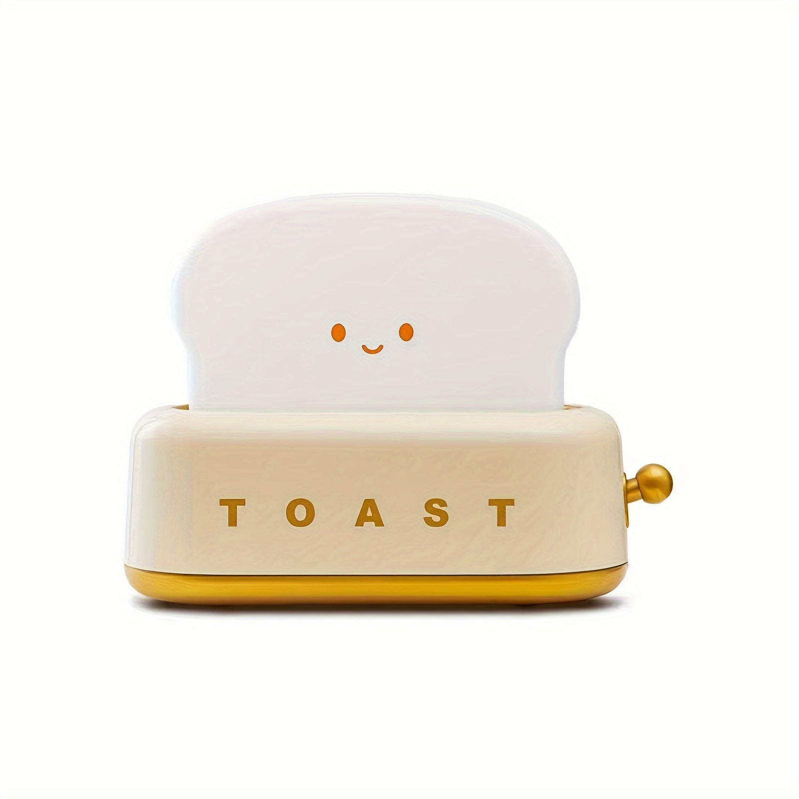 [Rechargeable LED Night Light] Staaricc Rechargeable Cute Toaster-Shaped LED Night Light - Warmth Illuminates Every Moment, Decorative Table Lamp in Green/Orange/Pink, Perfect for Christmas, Birthday, or Home Gift