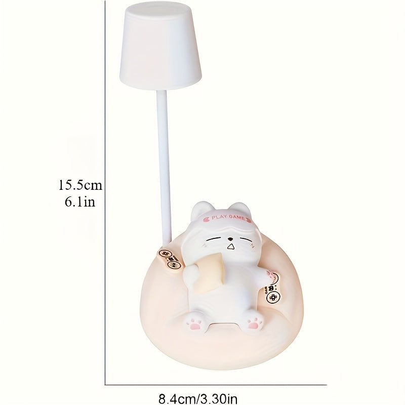 Cute Cat - Shaped Night Light, 3 - Level Brightness Adjustable, Tap to Light Up. Warm Light for Sleep & Atmosphere.