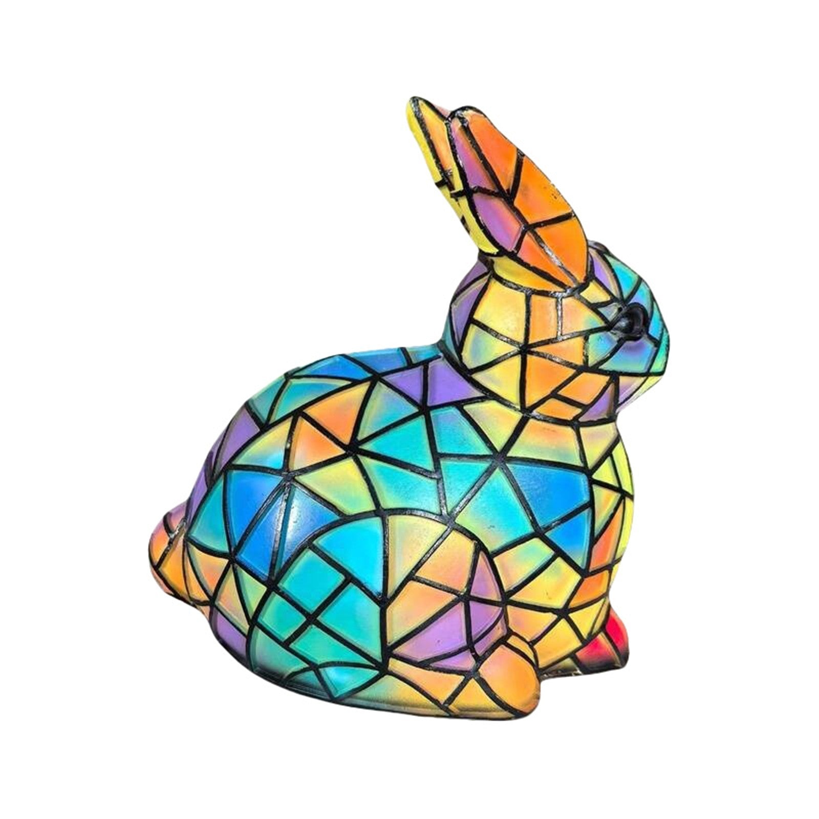 Cute Rabbit Night Light Resin Bedroom Lamp Living Room Decor Study Ambient Lighting